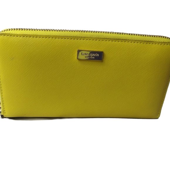 Kate Spade Newbury Lane Neda Wallet Rosegold Large Zip Around Clutch Leather - Picture 8 of 11